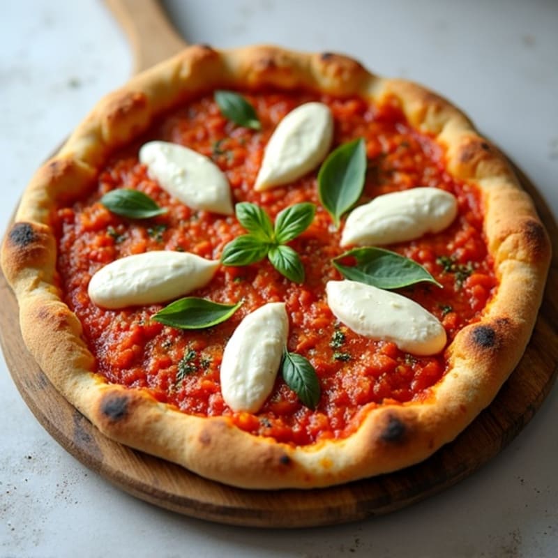 Thick-Crust Whole Wheat Pizza with Spicy Turkey and Fresh Herbs