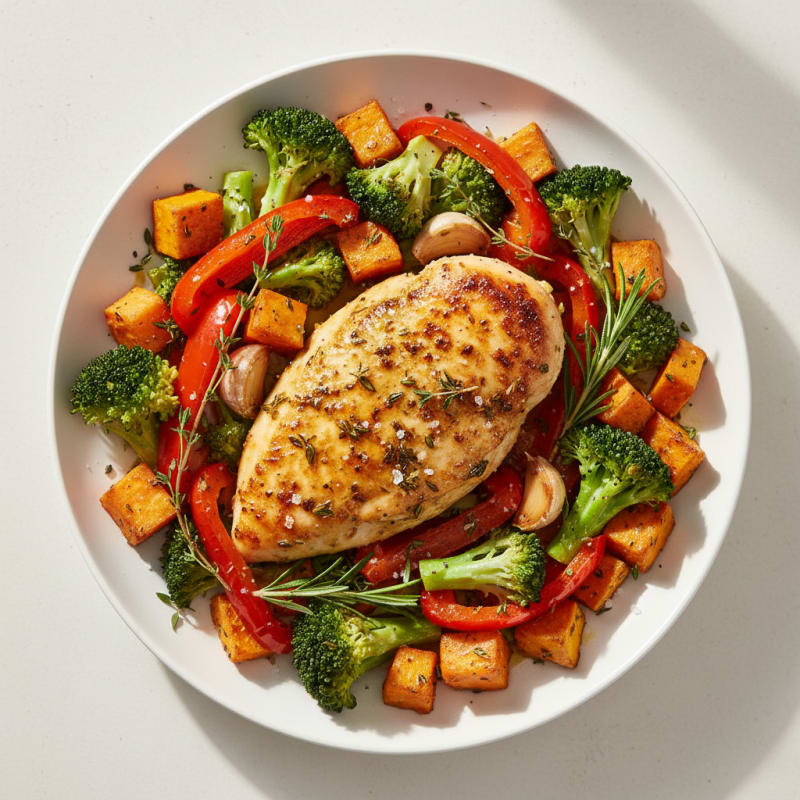 Garlic Herb Roasted Chicken with Vegetables