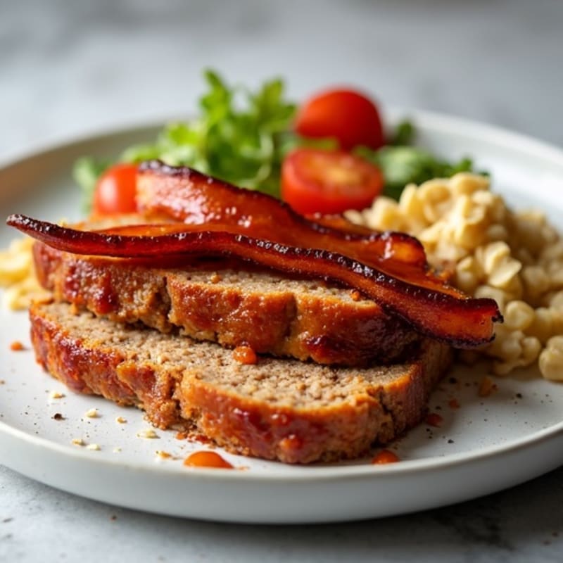 Lean Meatloaf with Smoky BBQ Glaze and Crispy Bacon