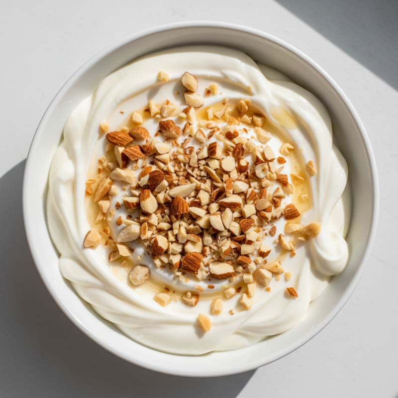 Vanilla Protein Yogurt with Chopped Almonds