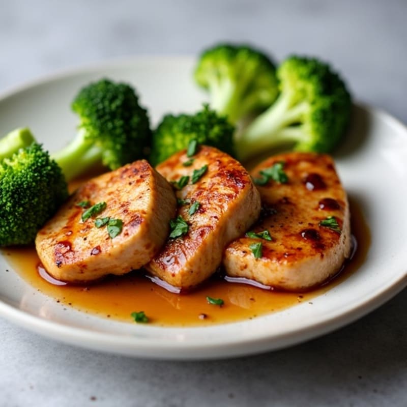 Pan-Seared Teriyaki Chicken with Roasted Broccoli