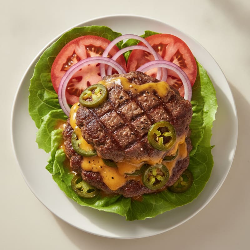 Jalapeño Cheddar Stuffed Beef Burger