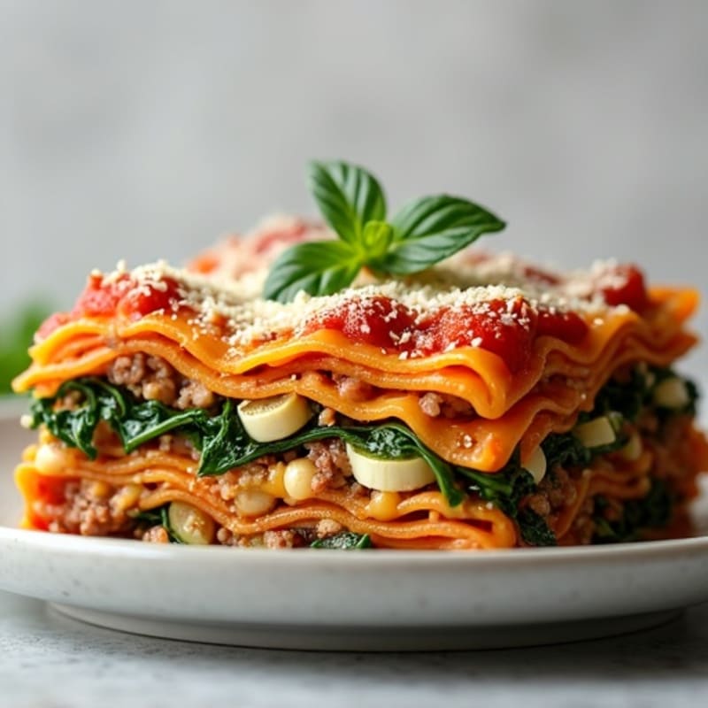Lean Beef and Veggie-Loaded Lasagna