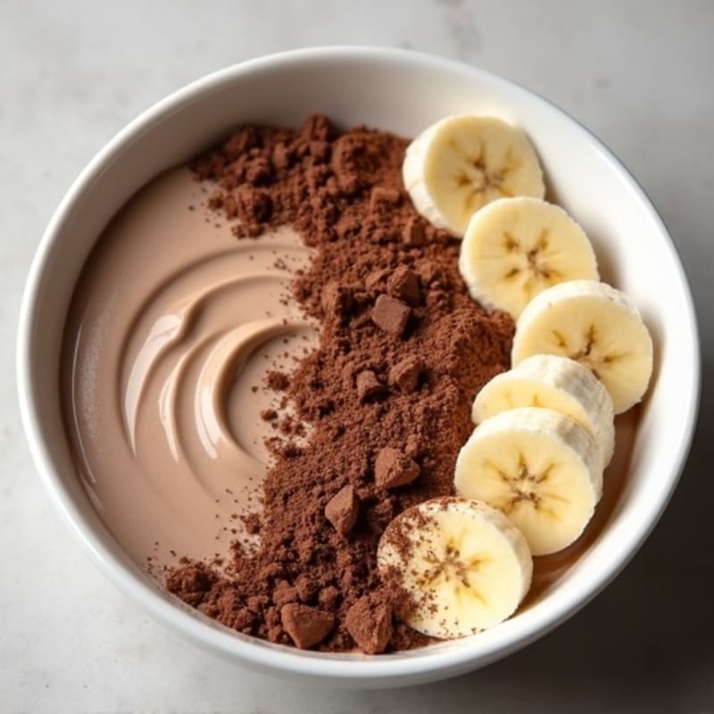 Creamy High-Protein Chocolate Banana Bowl