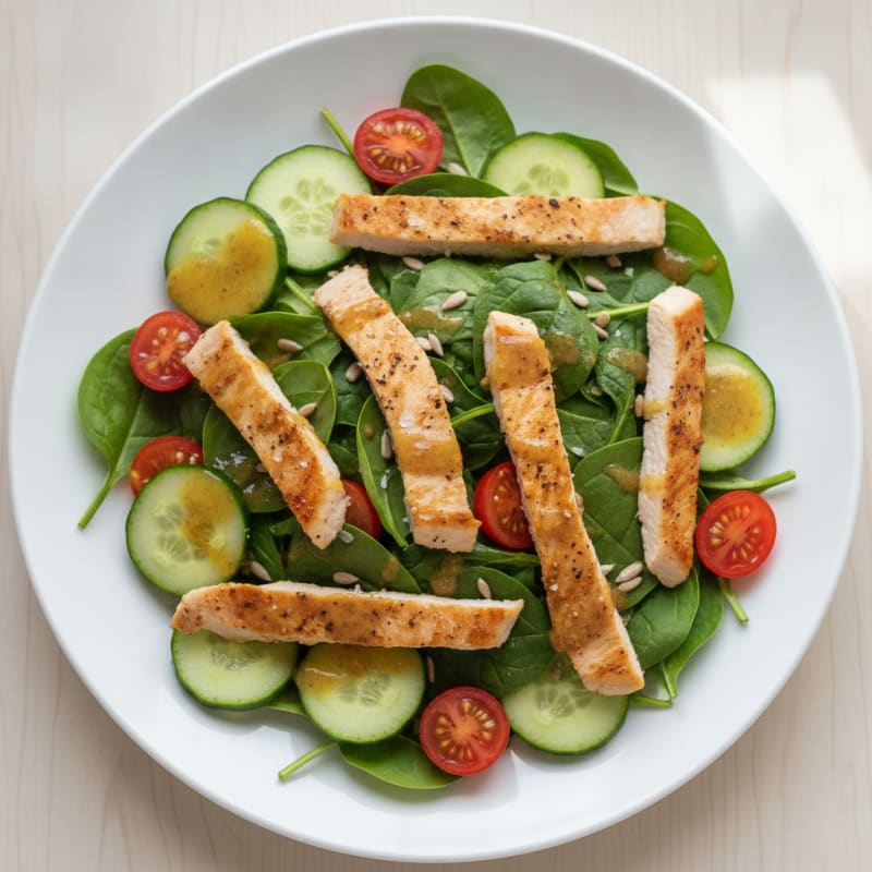 Turkey and Spinach Salad with Honey Mustard
