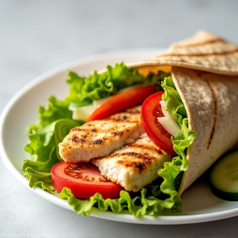 Grilled Chicken and Fresh Veggie Wrap