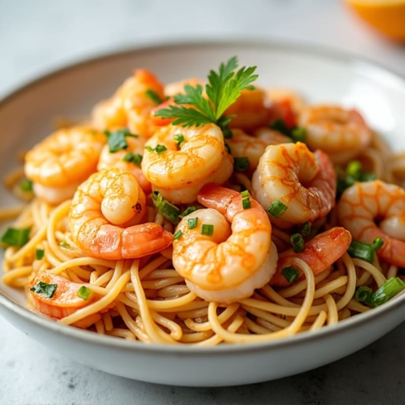 Zesty Citrus-Ginger Shrimp with Rice Noodles