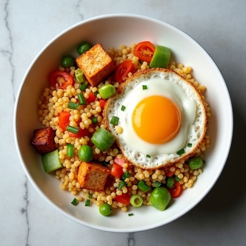Crispy Cauliflower Rice Kimchi Stir-Fry