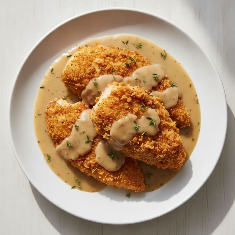 Buttermilk Fried Chicken with Creamy Gravy
