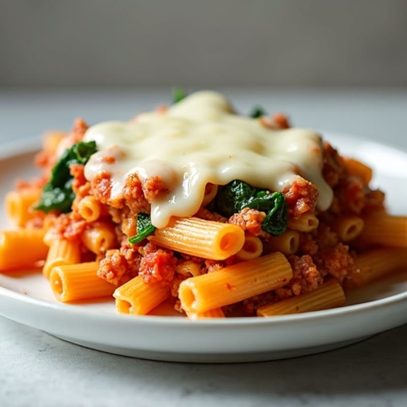 Protein-Packed Turkey and Vegetable Ziti Bake