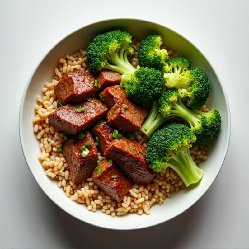 Ginger-Garlic Beef and Broccoli Rice Bowl