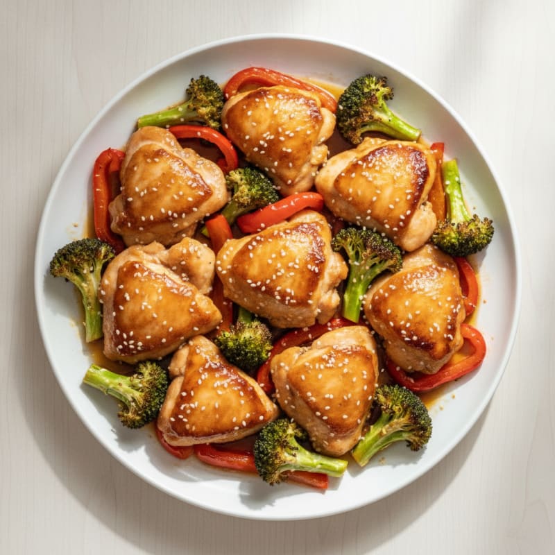 Sheet Pan Honey-Garlic Chicken and Veggies