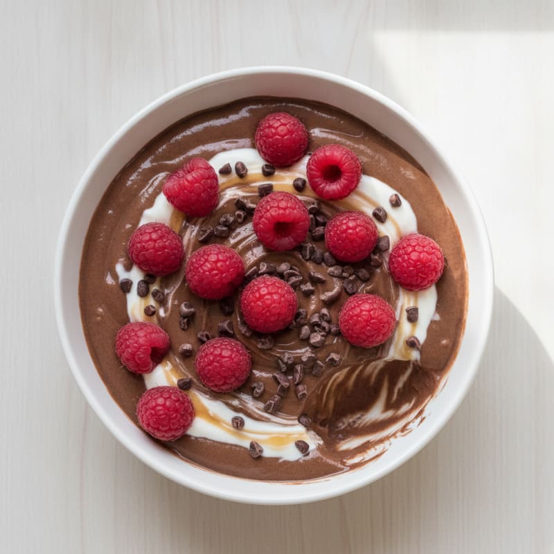 Silky Chocolate Protein Pudding with Greek Yogurt
