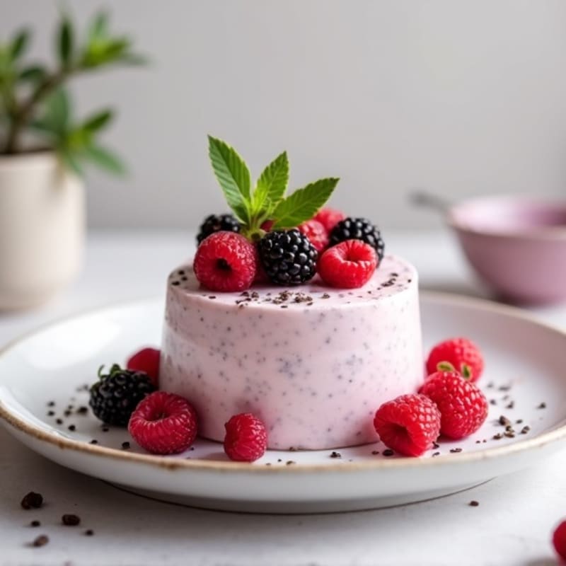 Greek Yogurt Protein Mousse with Berries