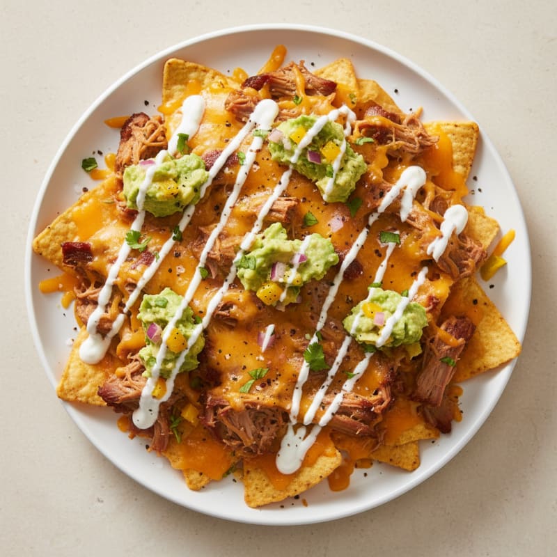 Smoky Pulled Pork Nachos with Zesty Avocado