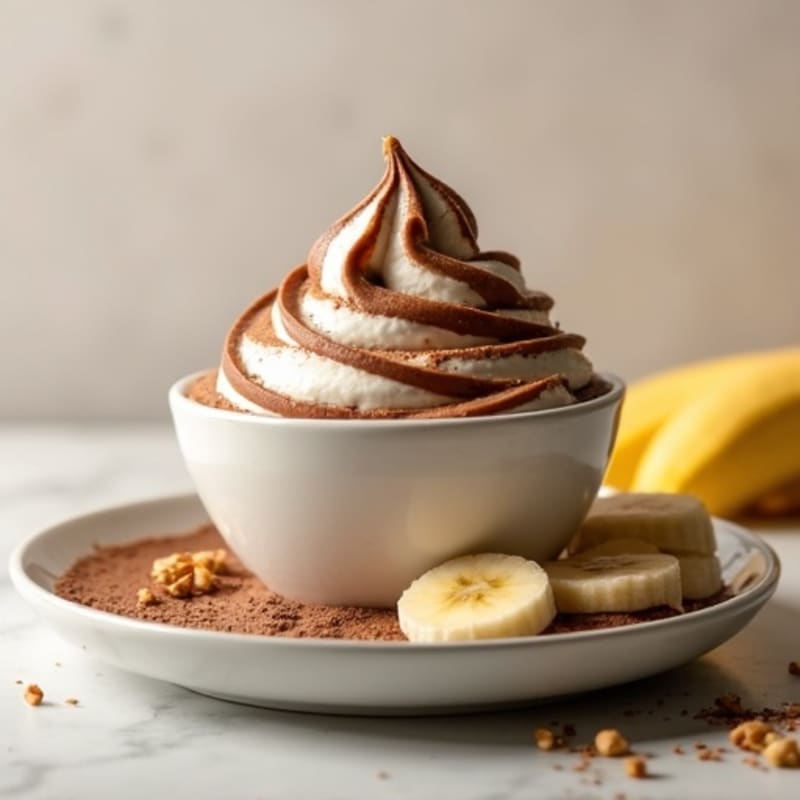 Chocolate Protein Greek Yogurt with Almond Butter Swirl
