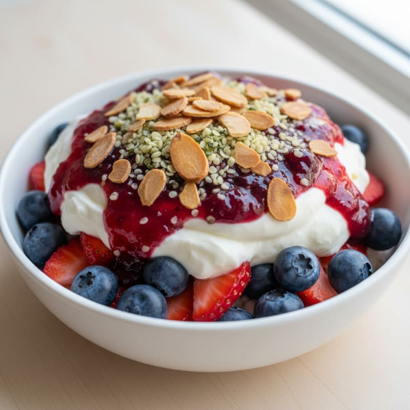 Greek Yogurt Berry Parfait with Protein Powder