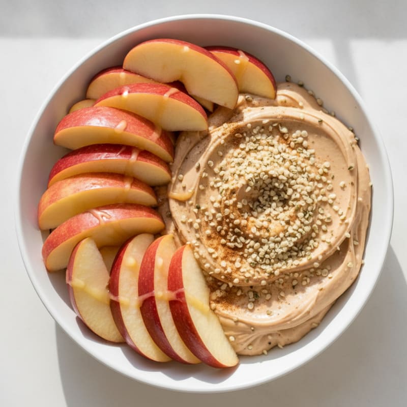 Apple Slices with Peanut Butter Yogurt Dip