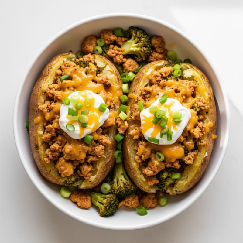 Hearty Loaded Baked Potatoes with Savory Toppings