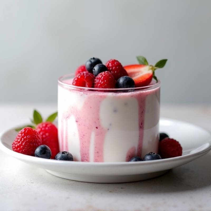 Silky Greek Yogurt Protein Mousse with Mixed Berries