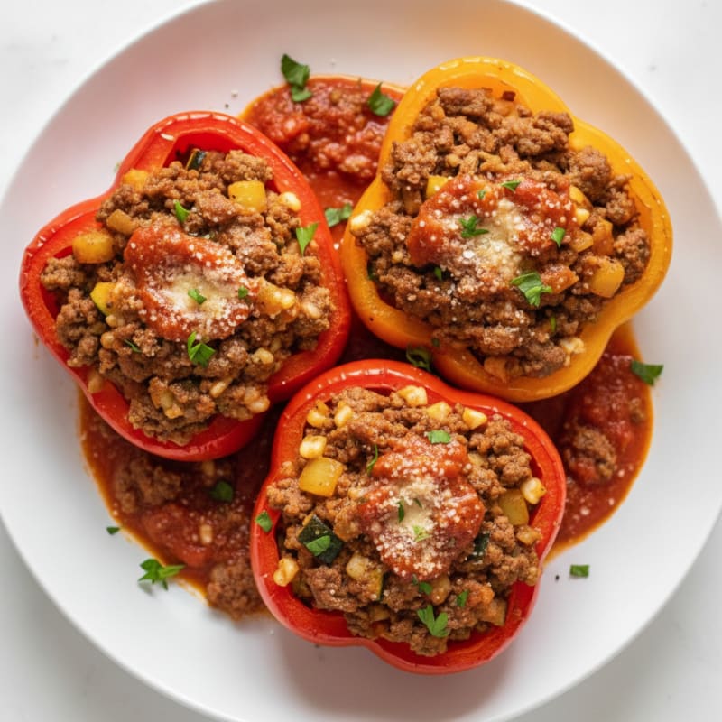Ground Beef Stuffed Bell Peppers