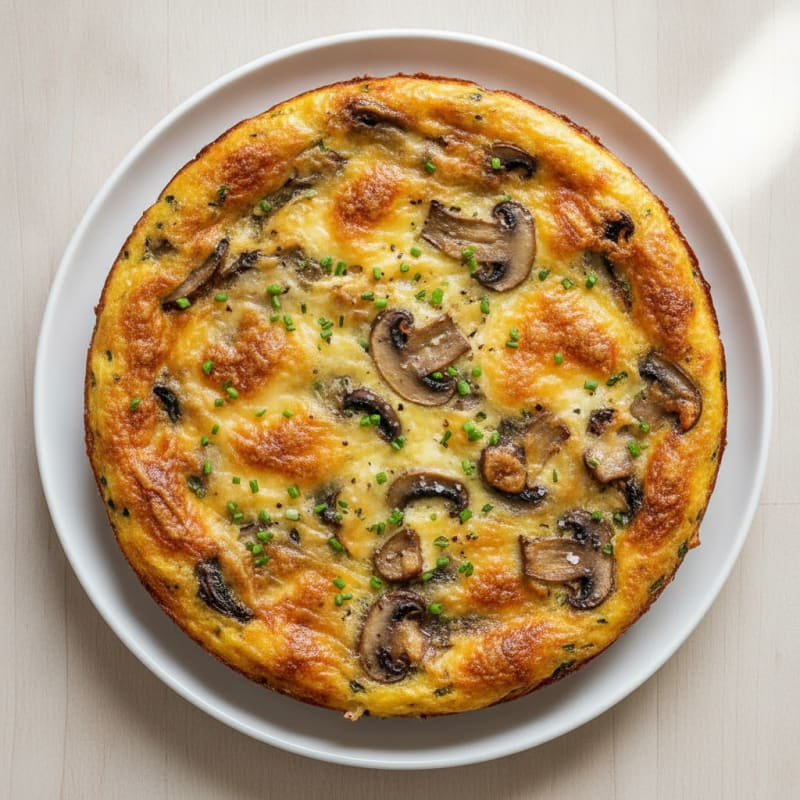Mushroom and Gruyere Egg Bake