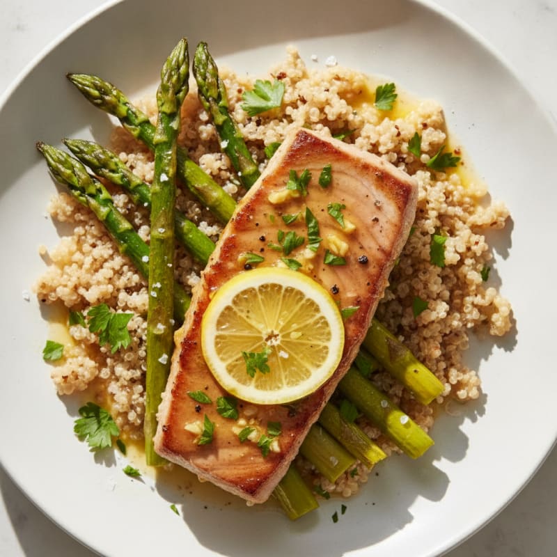 Pan-Seared Tuna with Lemon-Herb Sauce
