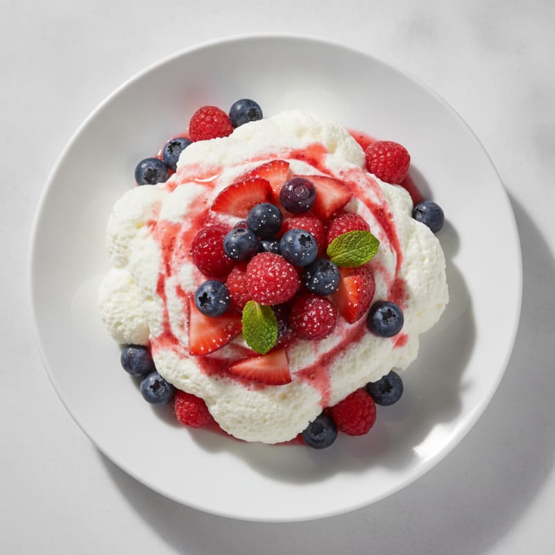 Silky Greek Yogurt Protein Mousse with Mixed Berries
