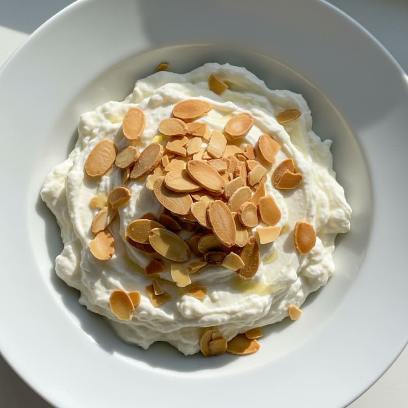 Silky Greek Yogurt Protein Pudding with Almonds