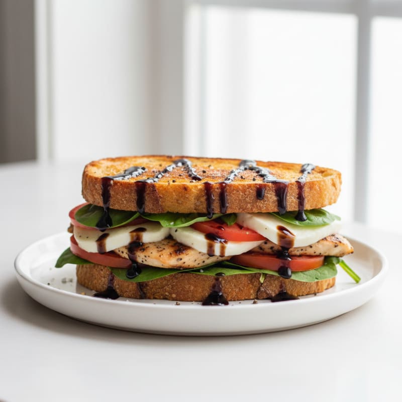 Golden Balsamic Caprese Grilled Sandwich