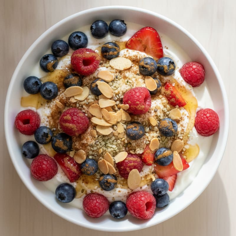 High-Protein Greek Yogurt Berry Bowl
