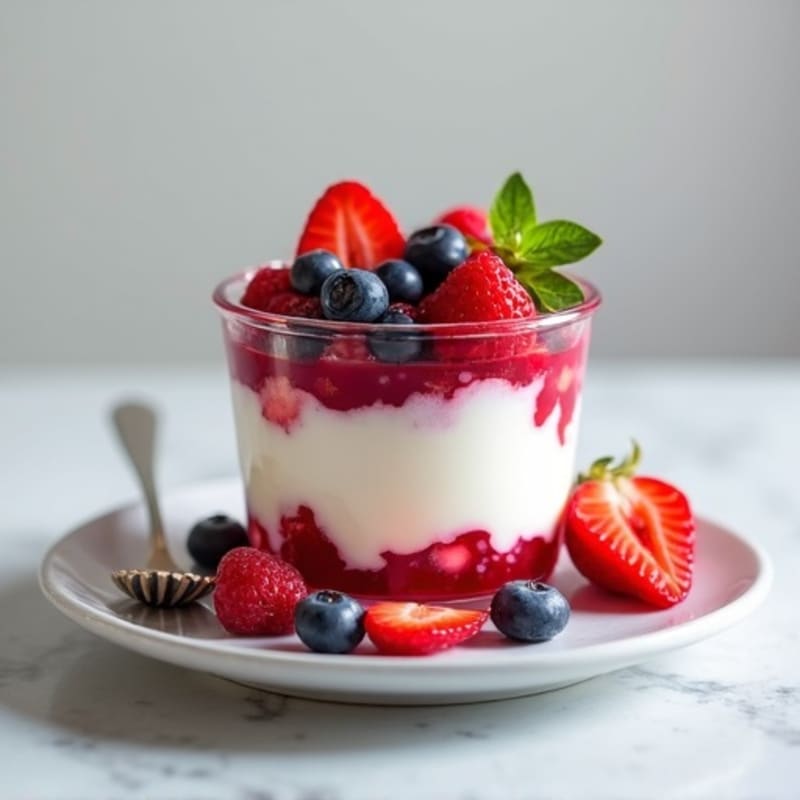 Greek Yogurt Protein Parfait with Mixed Berries
