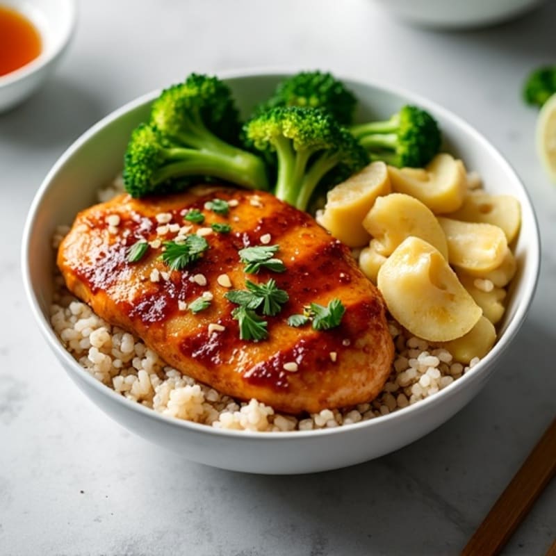 Sticky Ginger-Garlic Teriyaki Chicken Bowl