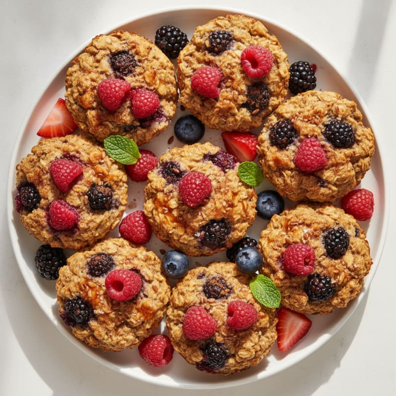 Baked Berry Oatmeal Cups