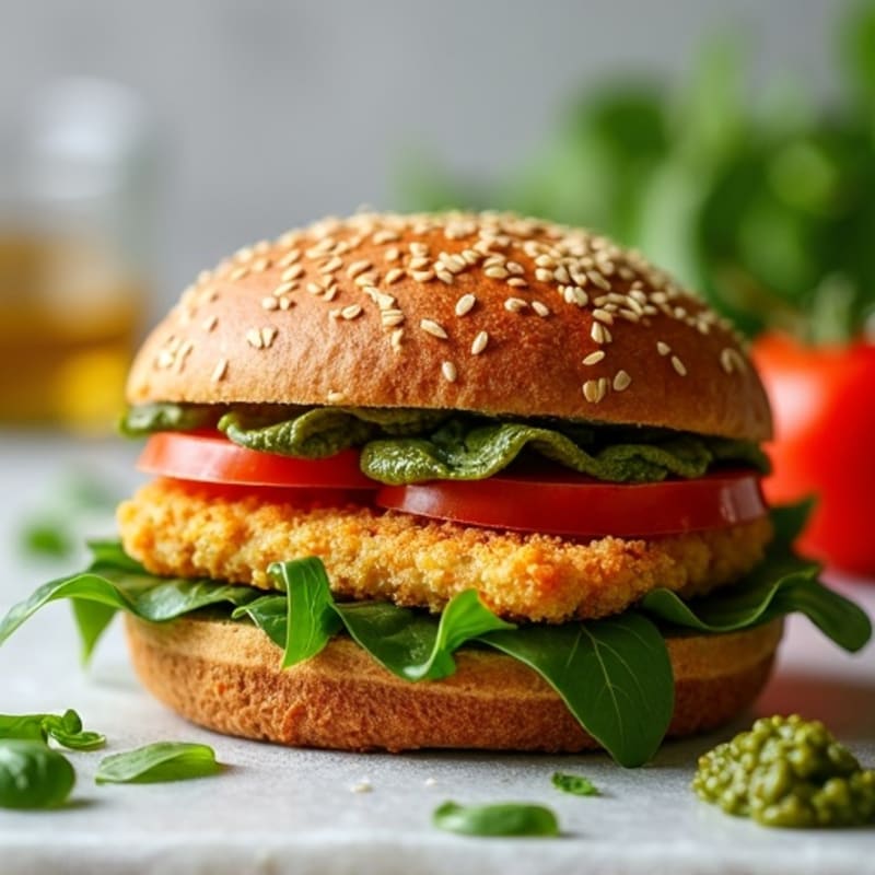 Crispy Pesto Chicken Sandwich