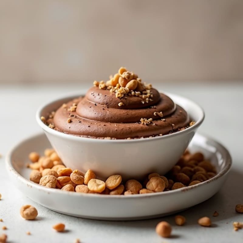 Protein Chocolate Peanut Butter Mousse with Chia Seeds
