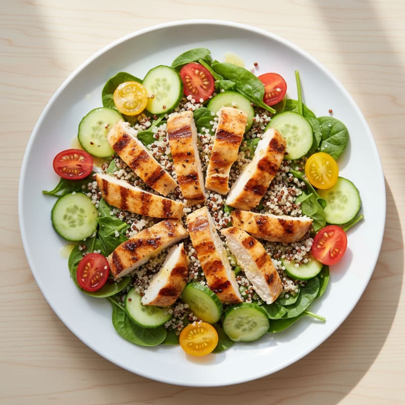 Grilled Chicken and Quinoa Salad with Lemon Vinaigrette