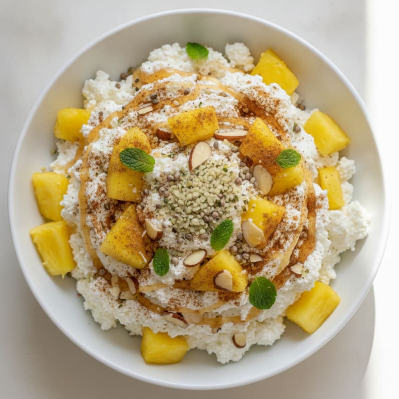 Protein-Packed Pineapple Cottage Cheese Bowl