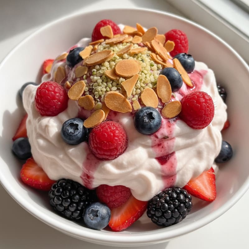 Silky Greek Yogurt Protein Parfait with Berries