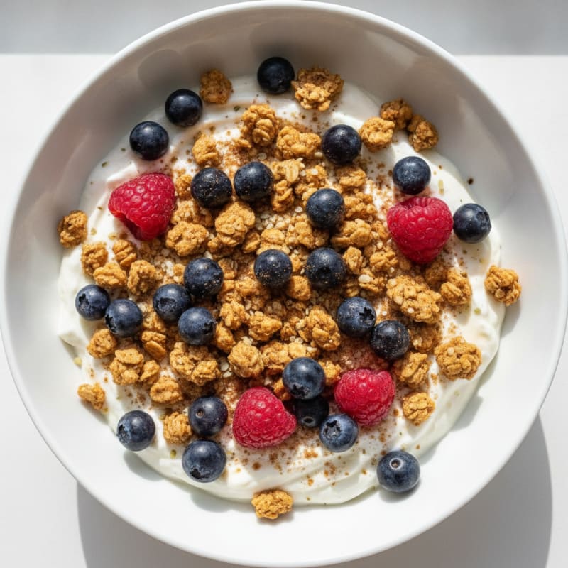 High-Protein Berry and Granola Yogurt Bowl