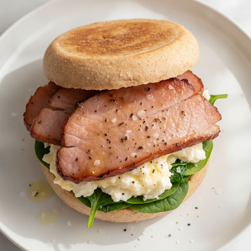 Savory Ham and Egg Breakfast Sandwich