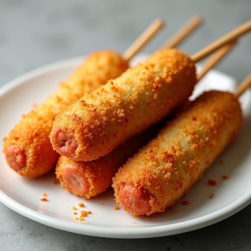 Crispy Baked Chicken Corn Dogs