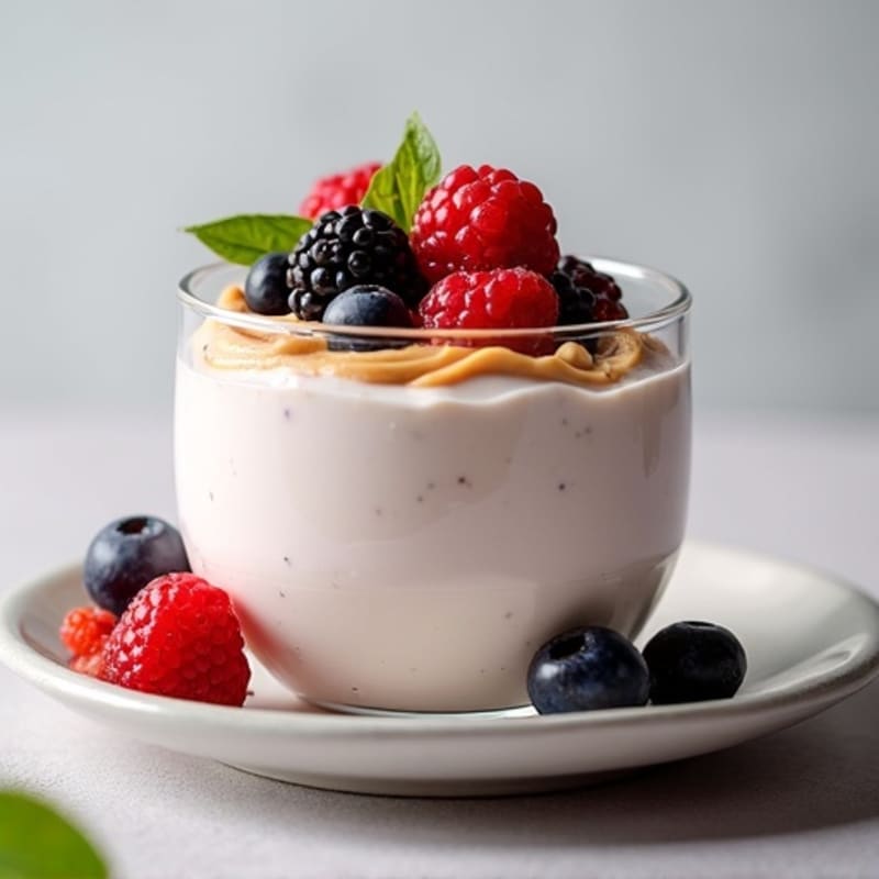 Silky Greek Yogurt Protein Mousse with Berries