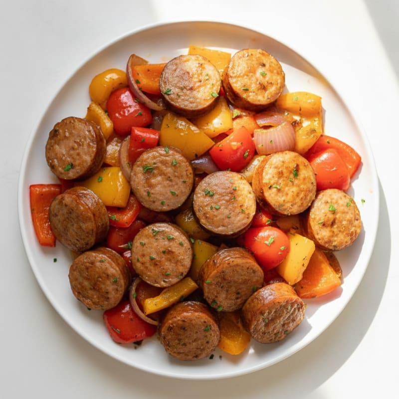 Sheet Pan Sausage and Peppers