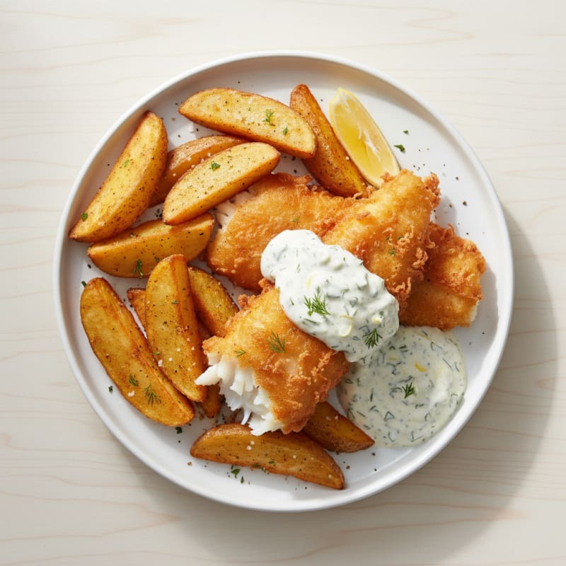 Crispy Beer-Battered Fish and Chips