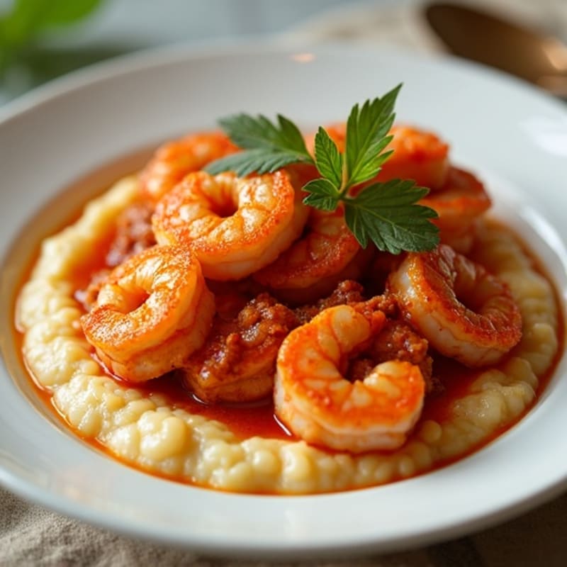 Spicy Cajun Shrimp with Creamy Grits