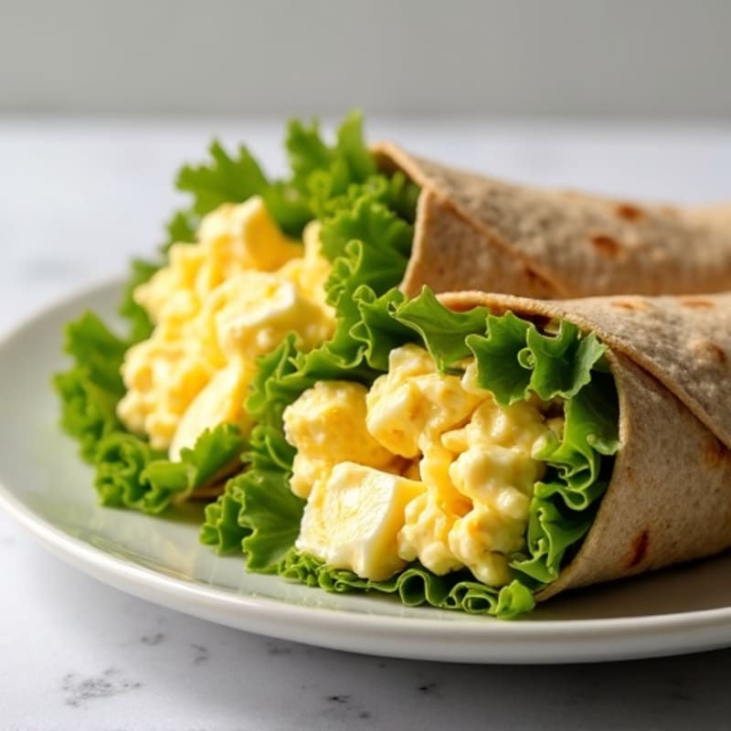 Healthy Creamy Egg Salad Wraps