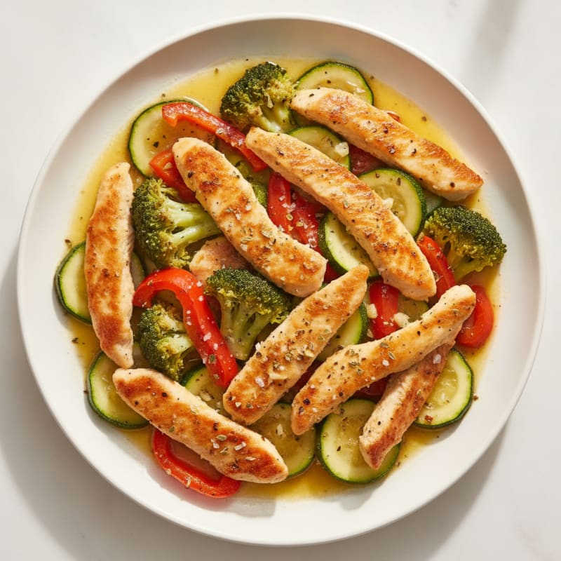 Lemon-Herb Chicken with Sautéed Vegetables