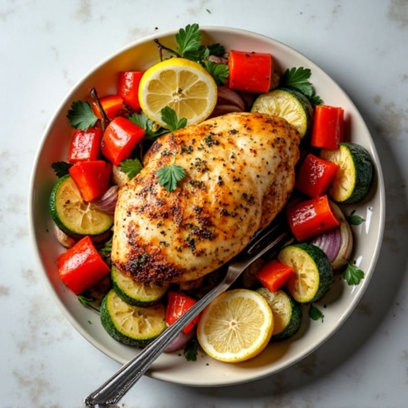 Sheet Pan Lemon Herb Chicken with Crispy Roasted Vegetables