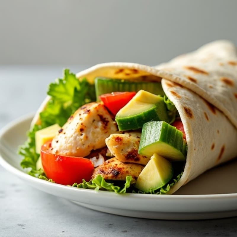 Herb-Grilled Chicken and Fresh Veggie Wrap